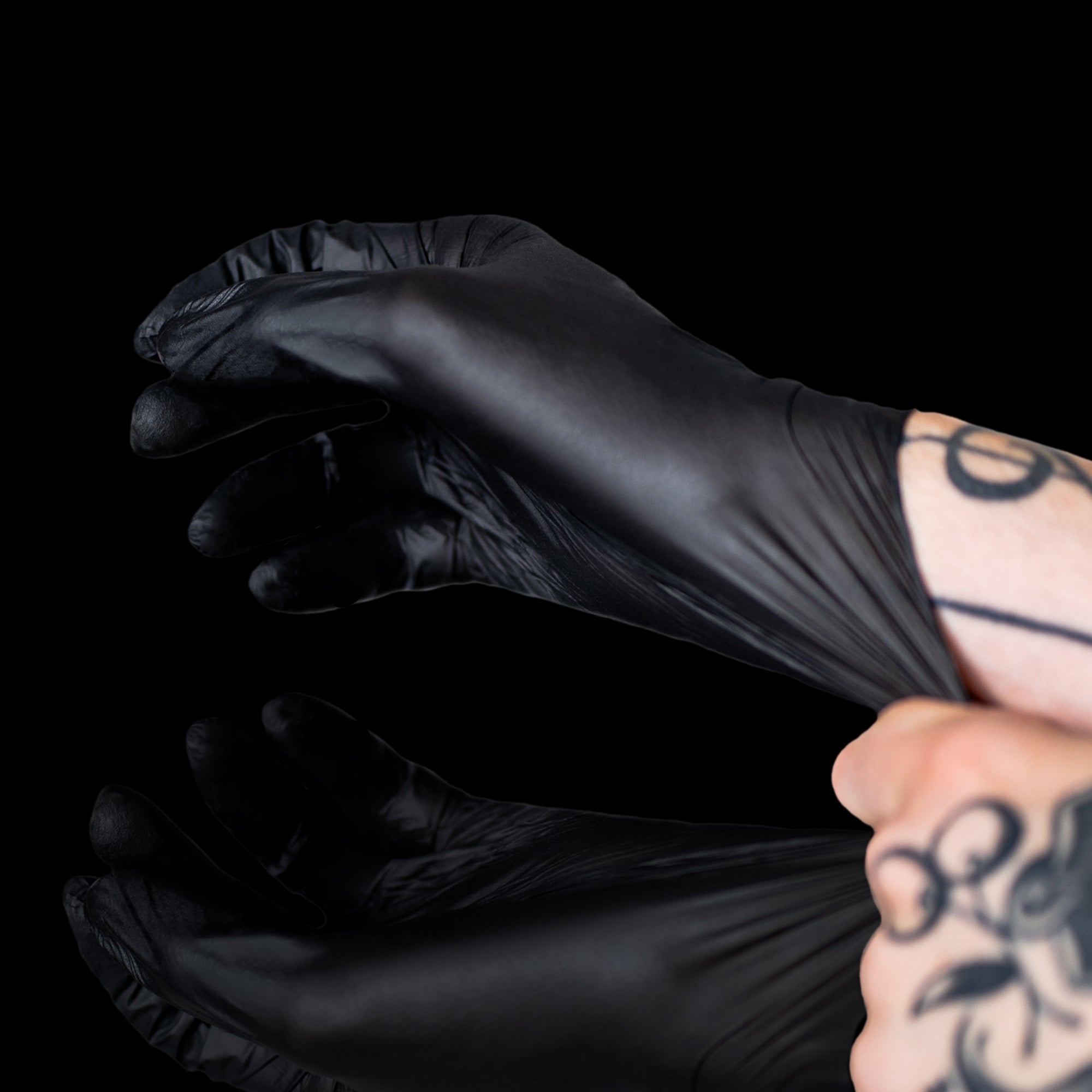 Blackwork Nitrile Tattoo Gloves - Box Disposable Gloves Saniderm Tattoo Aftercare 