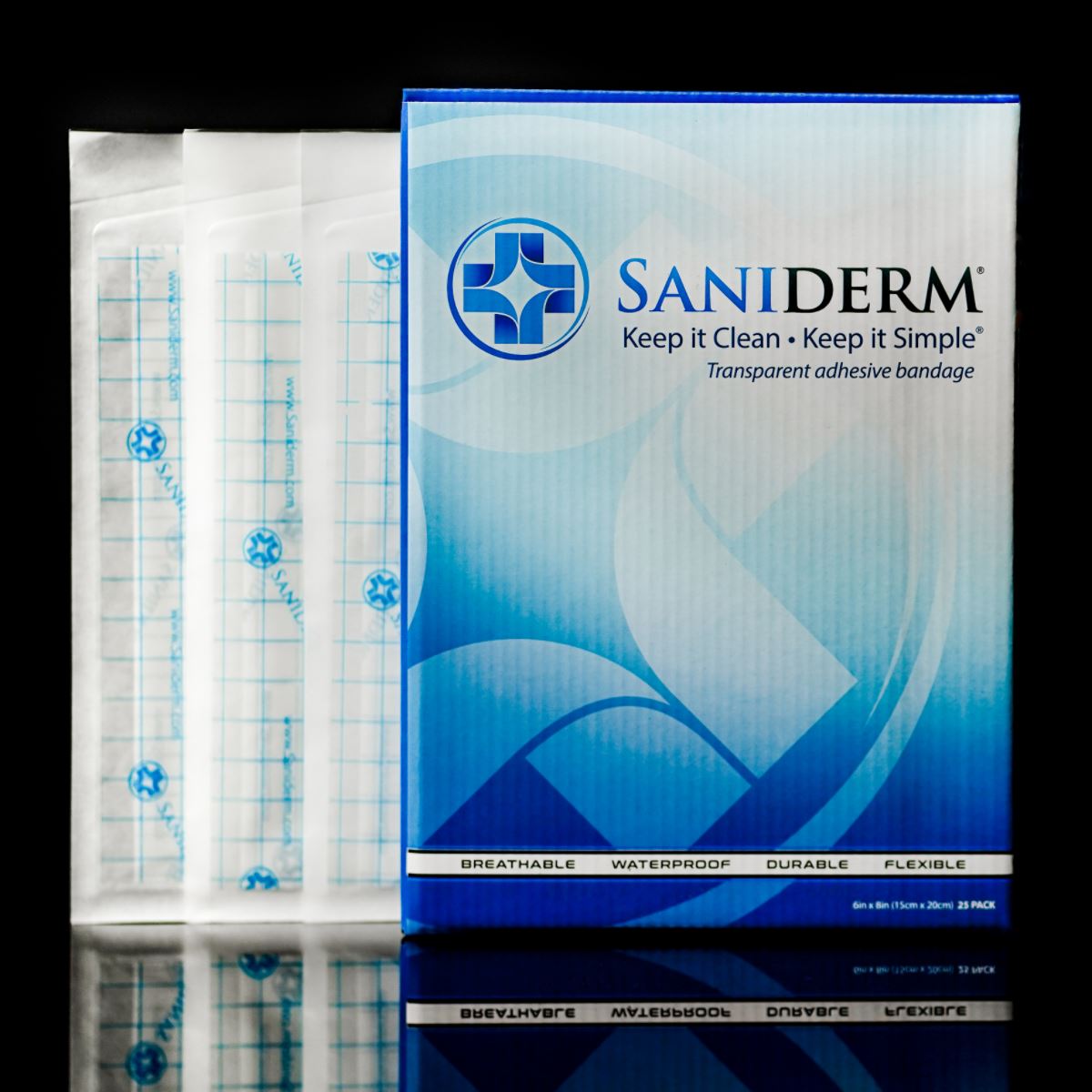 Saniderm 6 Inch x 8 Inch Artist Pack (25 count) Saniderm Tattoo Aftercare 